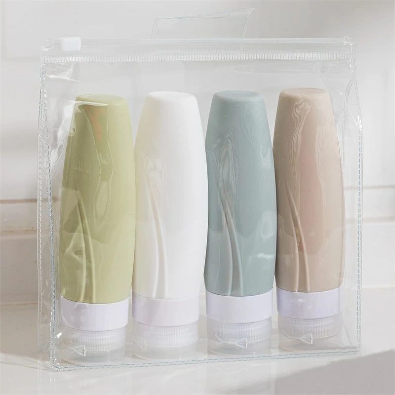 便利グッズ シリコン 便利 お風呂セット 銭湯セット トラベルセット 60/90ML 4個セット 詰め替えボトル 旅行用 シャンプーボトル