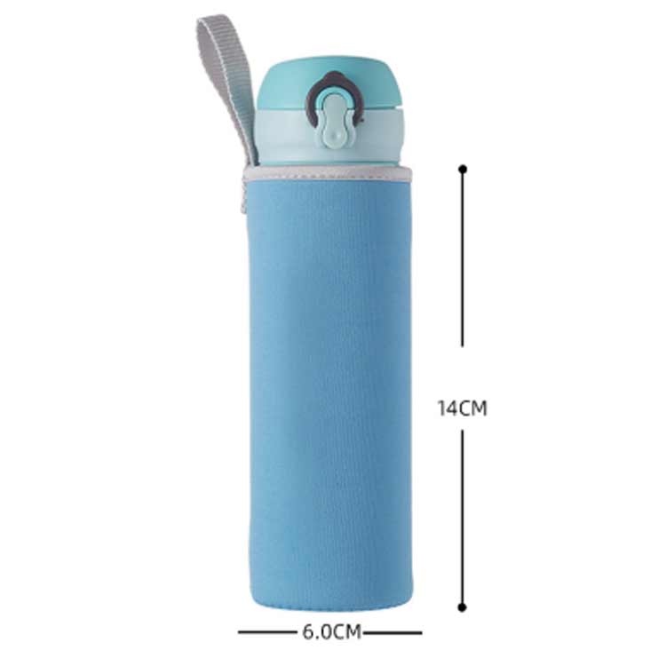 ワンオブゼムマートの水筒カバー 水筒ケース ボトルホルダー 420ml 無地 単色 手持ち 持ち運び便利 汚れ防止 ストレッチ 伸縮性 可愛い シ｜アングル2