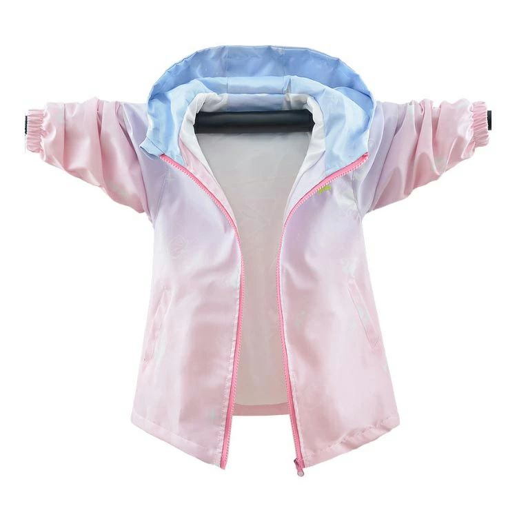 女の子 春秋 ジャケット 通学 キッズ ウインドブレーカー ジャケット ジュニア カ...