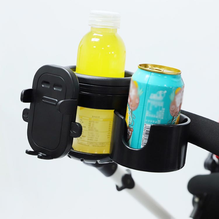ボトルホルダー ベビーカー カップホルダー ベビーカー 360度回転 哺乳瓶 ドリンクホルダー 角度調整可 飲み物 キッズ 2個対応 3
