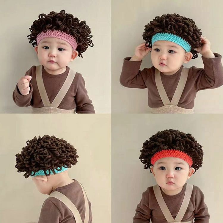 ニット帽 子供用 かつら ウィッグ キッズ ウィッグ付き ヘア帽子 男の子 女の子 面白い コスチューム 秋 冬 帽子 ウィッグ キャ