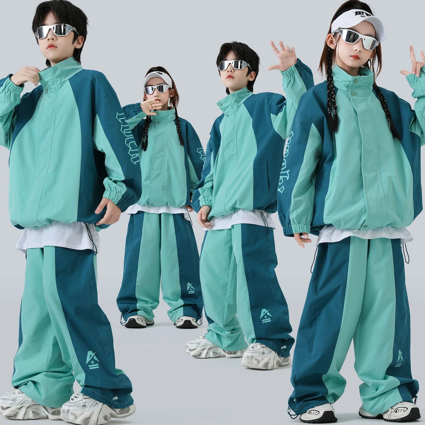 ウィンドブレーカー キッズ ダンス衣装 ヒップホップ セットアップ 子供服 派手 韓...