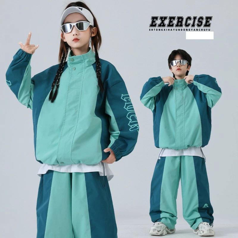 ウィンドブレーカー キッズ ダンス衣装 ヒップホップ セットアップ 子供服 派手 韓...
