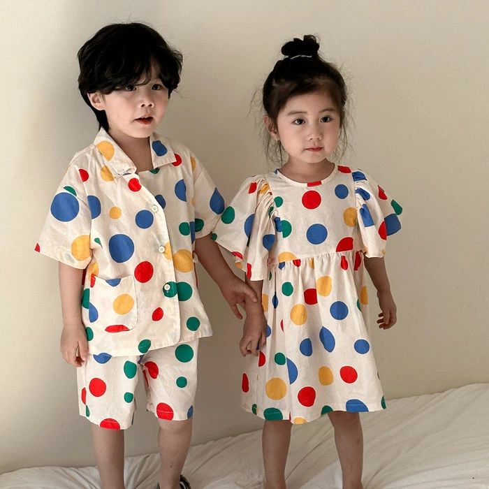 Top & Bottom Sets - 新作 夏ベビー服 出産祝い 双生児 韓国 子供服 セットアップ 学生 男の子 半袖Tシャツ+ショートパンツ子ども服 上下セット キッ