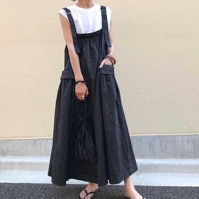 Rakuten - レディース マキシ丈 フロントポケット 春夏 ボトムス きれいめ カジュアル 通勤 旅行 女子会 お出かけ 母の日 プレゼント 30代