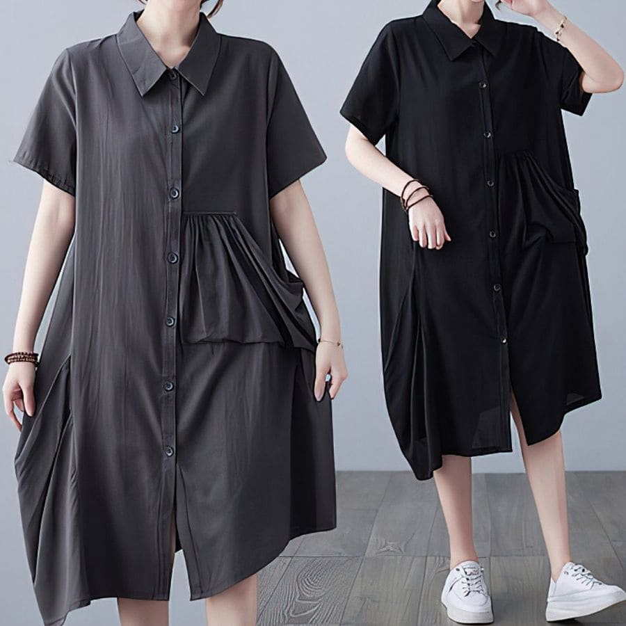 Rakuten - レディース 40代 50代 60代 半袖 夏 体型カバー ゆったり おしゃれ カジュアルスタイル ウエストミッドスリーブ 10950