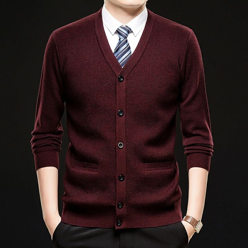 Cardigans - メンズ カーディガン 厚手 フラワー Vネック 防寒 ビジネス 前開き パパ 秋冬 ニット ニットカーディガン 春 秋服 薄手 トップス ファッション 肩掛け 長袖 おしゃれ カーデ 男性用 秋 冬 ゆったり プレゼント 父の日 ギフト