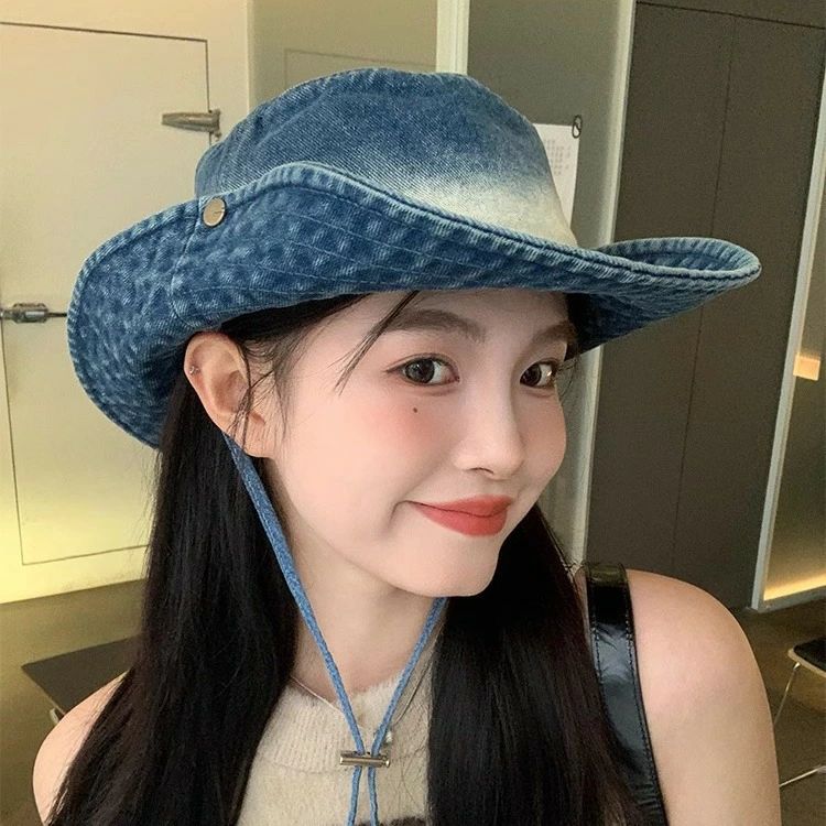 Rakuten - 帽子 レディース 大きいサイズ デニム帽子 日焼け防止 人気 遮光 UVカット つば広 おすすめ オススメ 折りたたみ 日焼け 日除け