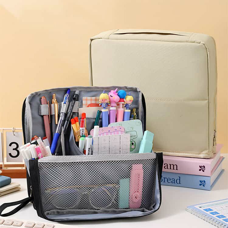 仕事 文房具 ペンスタンド ペンポーチ 便利グッズ 収納 ポーチ ペンケース 持ち運び 大容量 リモートワーク 自立 かわいい シンプル おしゃれ 筆箱 文房具ポーチ 在宅ワーク フリーアドレス 新生活 ガジェット ガジェットポーチ oneofthem-10165518 ワンオブゼムマート サンプル画像3