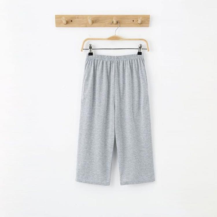 イー ひざ下 コットン ワイドパンツ ハーフパンツ 7分丈 部屋着 ルームウェア ルー...