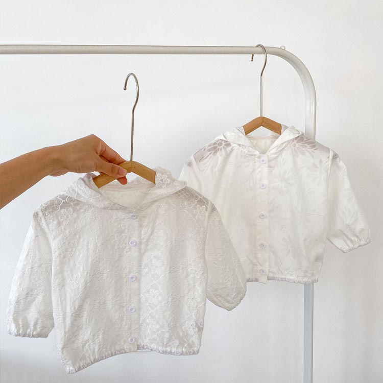 綿100% キッズ ベビー 子供服 パーカー ラッシュガード 73 花柄 羽織 UVカット レ...