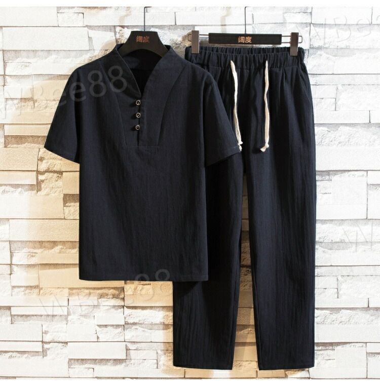 ワンオブゼムマートの部屋 上下 Tシャツ ビッグ ファッション おしゃれ 半袖 ゆったり 夏服 カジュアル 上下セット 綿 大きいサイズ 半袖 夏 メンズ｜アングル3