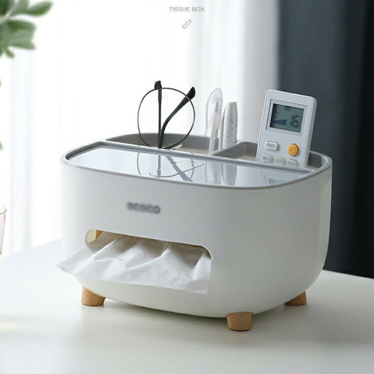 かわいい 卓上 スマホスタンド リモコンケース ケース ティッシュ ティッシュカバー 北欧 多機能 ティッシュボックス おしゃれ [3]