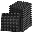 吸音材 防音材 ウレタン 12枚セット 30*30cm 厚さ5cm ピラミッド 壁 難燃 無害 吸音対策