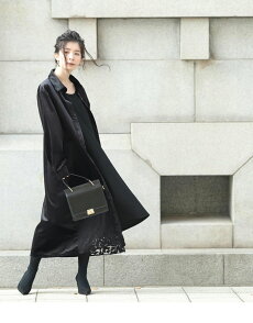 ▼▼M/L/2L/3L「frenchpave」frenchpaveオリジナル。光沢ベロアに刺繍をあしらったベロアシャツワンピース12月13日22時販売新作