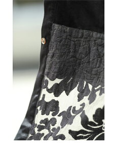 ▼▼M/L/2L/3L「frenchpave」frenchpaveオリジナル。光沢ベロアに刺繍をあしらったベロアシャツワンピース12月13日22時販売新作
