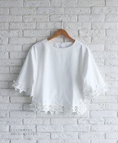 【再入荷♪8月31日12時&22時より】「pave」カットワークのお花ブラウストップス