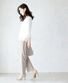 【再入荷♪8月31日12時&22時より】「pave」カットワークのお花ブラウストップス