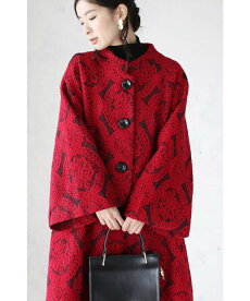 【再入荷♪11月14日12時&22時より】「french×Ko」ダマスク柄を見つめてコート