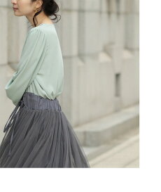▼▼S〜L/2L〜3L(ミントグリーン)「frenchpave」frenchpaveオリジナル。ドットレースのアシンメトリーネックブラウストップスS/M/L/2L/3L12月19日22時販売新作