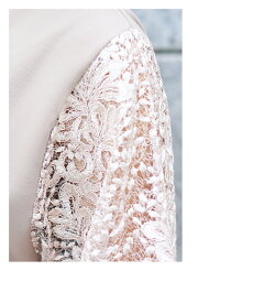 ▼▼S〜M/L〜2L「cawaii」(予約展示会)シャンパンカラーのなめらかな華レーストップス1月31日22時販売新作/S/M/L/2L