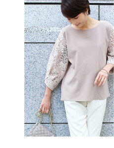 ▼▼S〜M/L〜2L「cawaii」(予約展示会)シャンパンカラーのなめらかな華レーストップス1月31日22時販売新作/S/M/L/2L