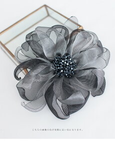 ▼▼「frenchpave」穴を開けず楽しめる。ビーズ煌めくリッチな花ブローチ2月9日22時販売新作