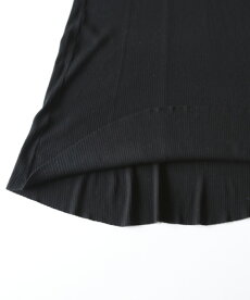 ▼▼(ブラック)「frenchpave」春夏コーデに活躍する1枚。リブワンピース3月5日22時販売新作
