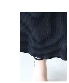 ▼▼(ブラック)「frenchpave」春夏コーデに活躍する1枚。リブワンピース3月5日22時販売新作