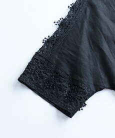 ▼▼「frenchpave」肩から流れる繊細美レースのブラウストップス3月12日22時販売新作