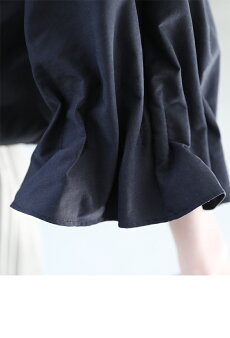 ▼▼S〜M/L〜2L(ブラック)FRENCHPAVEオリジナルふわり袖の片側レースドルマントップス/S/M/L/2L4月16日22時販売新作
