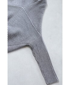 ▼▼(グレー)「french」他にはないシルエットのロングニットトップス9月15日22時販売新作
