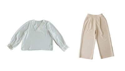 ▼▼(S~3L対応)【コーデセット】「FRENCHPAVE」トップス/パンツw51224/w50085-BE2月12日22時販売新作
