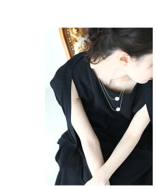 ▼▼「frenchpave」コロンと可愛い艶めきパール揺れる2連ネックレス6月19日22時販売新作