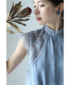 ▼▼「frenchpave」肩を飾る魅力的レースのブラウストップス6月20日22時販売新作