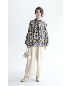 ▼▼(カーキ)「FRENCHPAVE」色とりどりの花が咲いたあったかニットタイツ11月13日22時販売新作