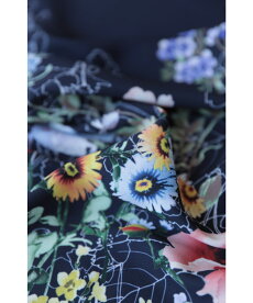▼▼(S~L対応)(ネイビー)「FRENCHPAVE」(紺)香り立つような花々。フラワーガーデンミディアムワンピース7月11日20時販売新作