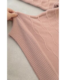 (S~3L対応)なみなみ立体刺繍のペールカラーニットトップス