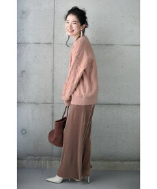 (S~3L対応)なみなみ立体刺繍のペールカラーニットトップス