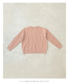 (S~3L対応)なみなみ立体刺繍のペールカラーニットトップス