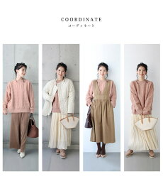 (S~3L対応)なみなみ立体刺繍のペールカラーニットトップス