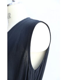 (S~2L対応)(紐ベルト付き)(黒)シンプルこそ美しい。涼やかロングワンピース