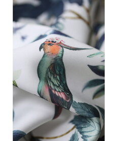 ☆☆(S~L対応)(紐ベルト付き)鳥や蝶が息づくボタニカルロングワンピース