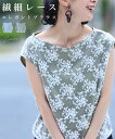 (S~M/L~2L対応)繊細レースのエレガントブラウス