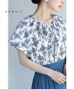 (S~3L対応)前後着用可能な2way。ふっくら立体バルーン袖ブラウストップス