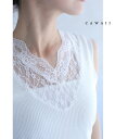 【アウトレット 返品交換不可】(S~3L対応)デコルテVネックレースのリブカットソートップス Y9krex