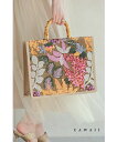 【再入荷♪7/9 20時】スパンコールの花煌めくスクエアトートバッグ
