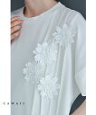 【再入荷♪3/19 20時】(S~L対応)四線譜に咲く花音符のTシャツトップス