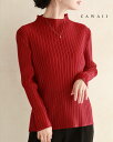 【再入荷♪12/9 20時】(M~3L対応)彩り添える赤のチカラ。プリーツカットソートップス