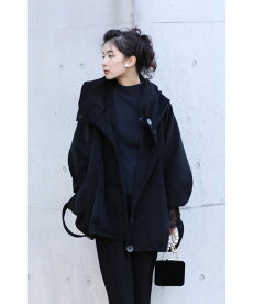 ▼▼(S~L対応)「FRENCHPAVE」(紺)浮き立つ花の貼り絵シャツミディアムワンピース1月19日22時販売新作